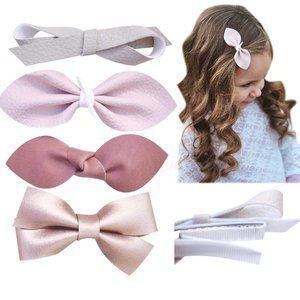Girls' Non-Slip Fully Lined Alligator Clip for Fine Hair( Nana Set of 4)